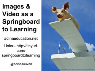 Images &
Video as a
Springboard
to Learning
adinaeducation.net
Links - http://tinyurl.
com/
springboardtolearning
@adinasullivan
Image by BR0WSER http://www.flickr.com/photos/br0wser/708269315

 