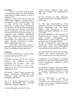 Image texture analysis techniques survey-1 | PDF