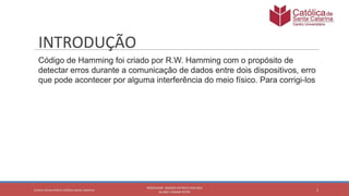 Matemática discreta: Código de Hamming