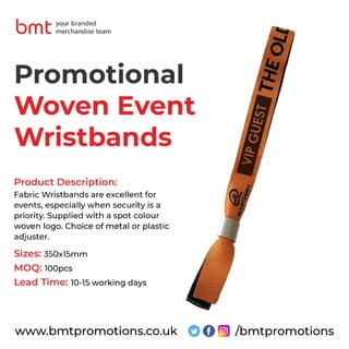 Promotional Woven Event Wristbands