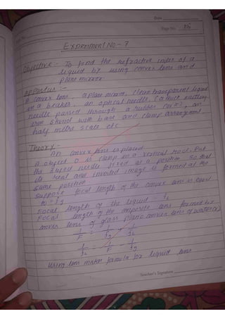 Class 12 physics term 1 and term 2 practical copy CBSE | PDF