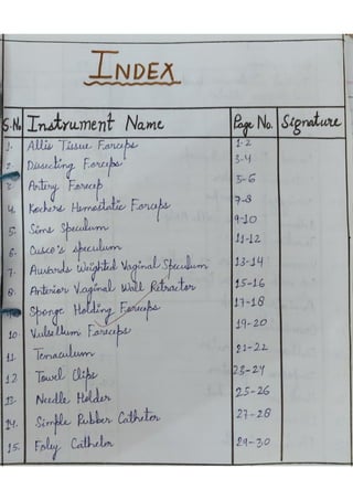 OBG INSTRUMENT FILE FOR BSC NURSING 6,7 SEMESTER | PDF