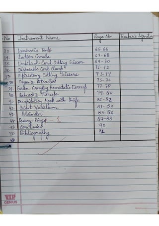 OBG INSTRUMENT FILE FOR BSC NURSING 6,7 SEMESTER | PDF