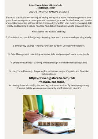 Ultimate guide to achieve financial stability