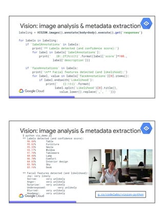 Image archive, analysis & report generation with Google Cloud | PDF