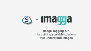 Image Tagging API
for building scalable solutions
that understand images
+
 