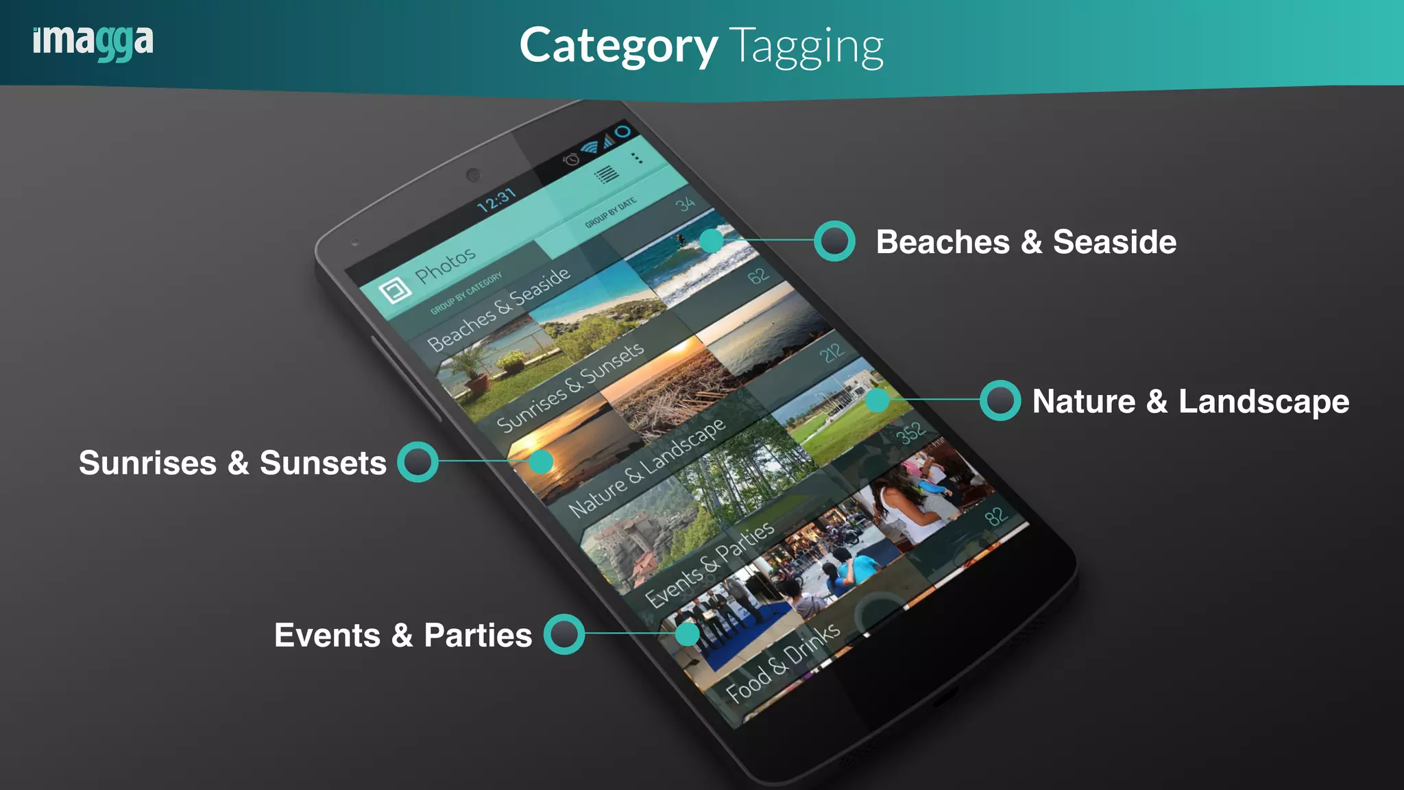 12
Beaches & Seaside
Sunrises & Sunsets
Nature & Landscape
Events & Parties
Category Tagging
 