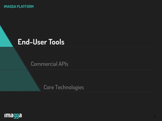 16
IMAGGA PLATFORM
End-User Tools
Core Technologies
Commercial APIs
 