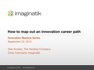 © Imaginatik plc 2013 | www.imaginatik.com
How to map out an innovation career path
Innovation Masters Series
September 23, 2013
Deb Arcoleo, The Hershey Company
Chris Townsend, Imaginatik
 