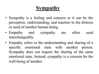 Sympathy Types Imaginative sympathy | PPTX