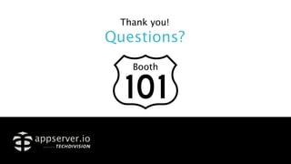 Thank you!
Questions?
Booth
 