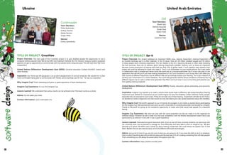 CoreInvader
Team Members:
Philip Vasilchenko
Andrey Gavrilov
Alexey Denisov
Sergey Milko
Mentor:
Dmitry Samoilenko
Ukraine
EM
Team Members:
Bhavik Salvi
Rashida Daruwala
Ronak Dave
Shawn Frank
Mentor:
Catherine Todd
United Arab Emirates
88 89
TITLE OF PROJECT: CrossView
Project Overview: The main goal of the CrossView project is to give disabled people the opportunity to use a
computer without anyone's help. We do not offer new treatment methods. But, for instance, using our system, paralyzed
patients can get an opportunity to communicate with the outside world using only eyes! This will help them feel more
independent.
United Nations Millennium Development Goal (MDG): Universal education Combat HIV/AIDS, malaria and
other diseases.
Inspiration: Our friend was left paralyzed in an accident (displacement of cervical vertebrae). We wanted him to feel
more comfortable being able to communicate with friends, and to facilitate care for him. He was our inspiration.
Why Imagine Cup? That's interesting and gives us great experience of team development.
Imagine Cup Experience: It is our first Imagine Cup.
Lessons Learned: We understand that serious results can be achieved only if the team works as a whole.
Advice: Do not waste your time!
Contact Information: www.coreinvader.com
TITLE OF PROJECT: Ear-it
Project Overview: Our project addresses an important health issue- hearing impairment. Hearing Impairment is
an invisible handicap and it is often sidelined. In the US alone, there are 48 million disabled people and 28 million
of these people have a hearing impairment. This fact related to the US is daunting because in other areas including
the Gulf countries, there are no statistics about hearing impairment available. Statistics such as these are important
because current production of hearing aids meet less than 10% of global needs. If such statistics were present, then
proper aid could be delivered to those who need it. Ear-it is an audiometer on your mobile phone. Ear-it was made
in collaboration with a hospital and hence works the same way as a normal audiometer. Ear-it is low cost, easy to use
application that will tell you if you have hearing impairment or not. Ear-it functions in such a way that it will make you
hear sounds at different frequencies and at different DBs and accordingly analyze your hearing. Ear-it has a feature of
sending user's information to a central database. This could help generate statistics about prevalence of hearing loss in
different regions. Ear-it is also a white noise generator that filters out loud noise in your surrounding and prevents you
from getting hearing impaired.
United Nations Millennium Development Goal (MDG): Poverty, education, global partnership, and economic
development.
Inspiration: Imagine Cup inspired us to make a solution that would make a difference. We researched about hearing
impairment and realized it's importance yet we couldn't figure out why this disability is often sidelined. Today, people,
especially kids, are exposed to loud noises. If they do not take care of their hearing, impairment will take its toll. Hence,
we decided to create a diagnostic tool that would not only test hearing but also spread awareness about this disability.
Why Imagine Cup? Microsoft's approach to our University encouraged us and made us excited about participating
for the Imagine Cup. We brainstormed and came up with a novel idea of a mobile audiometer and decided to compete.
Thanks to Microsoft for giving us this wonderful opportunity to make some that would help people! It's a beautiful
feeling
Imagine Cup Experience: We tried last year with the same projectbut we did not make it to the regionals for
Software Design. However we did it make it to the local competition with the Mobile Development award which was
sponsored by du telecom in the UAE. It was a good experience
Lessons Learned: Dedicated and good teamwork skills. Since we are full time university students, we were busy with
our university work, but we learned to manage our time effectively and were able to work on Imagine Cup. We also
learnedt a lot about UN MDGs and a whole lot about hearing impairment. We could almost be experts now in that
field! Besides that we also learned about all of the different Microsoft technologies.
Advice: Just go for it! Even if you are not sure of what you are going to do, if you have the skills to do it or whatever.
Give it a shot! Everything else will just fall into place and the best part of it all is making something that will help people!
That's something you will always be proud about throughout your life.
Contact Information: https://twitter.com/EM_team
 