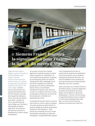 Imagine_déc2013_Le magazine du Secteur Infrastructure & Cities en France
