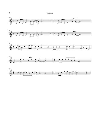 Imagine - John Lennon - flauta dolça