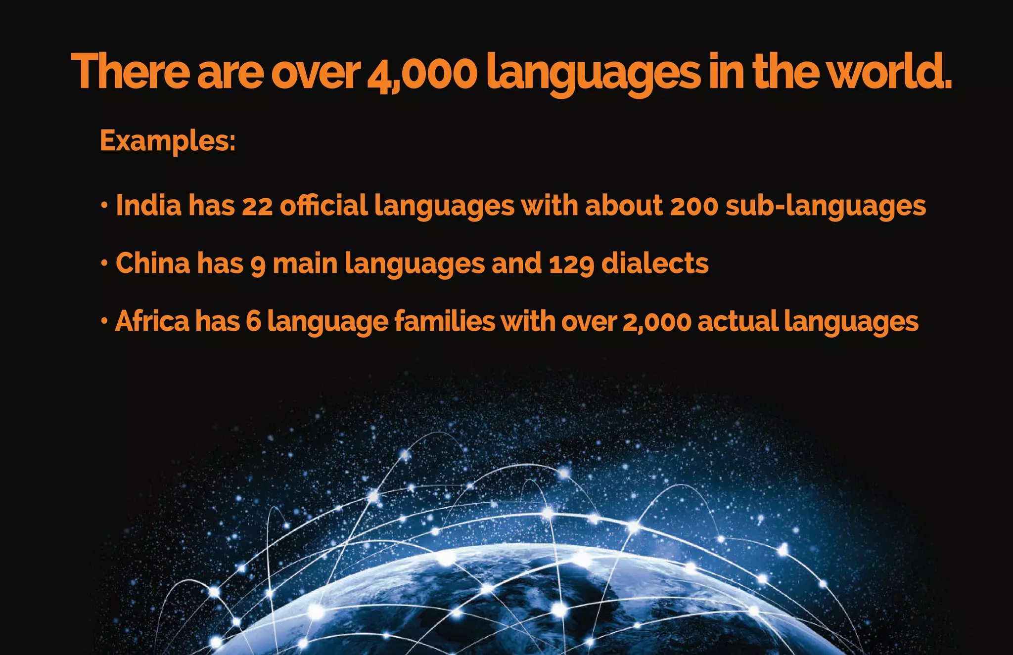 The Language Barrier
The main reason over four billion people don’t access the
internet is a lack of compelling content that feels relevant.
hey don t ﬁnd meanin u content because their nati e
language isn’t found on the internet.
(Not everyone speaks, or can read, English.)
 