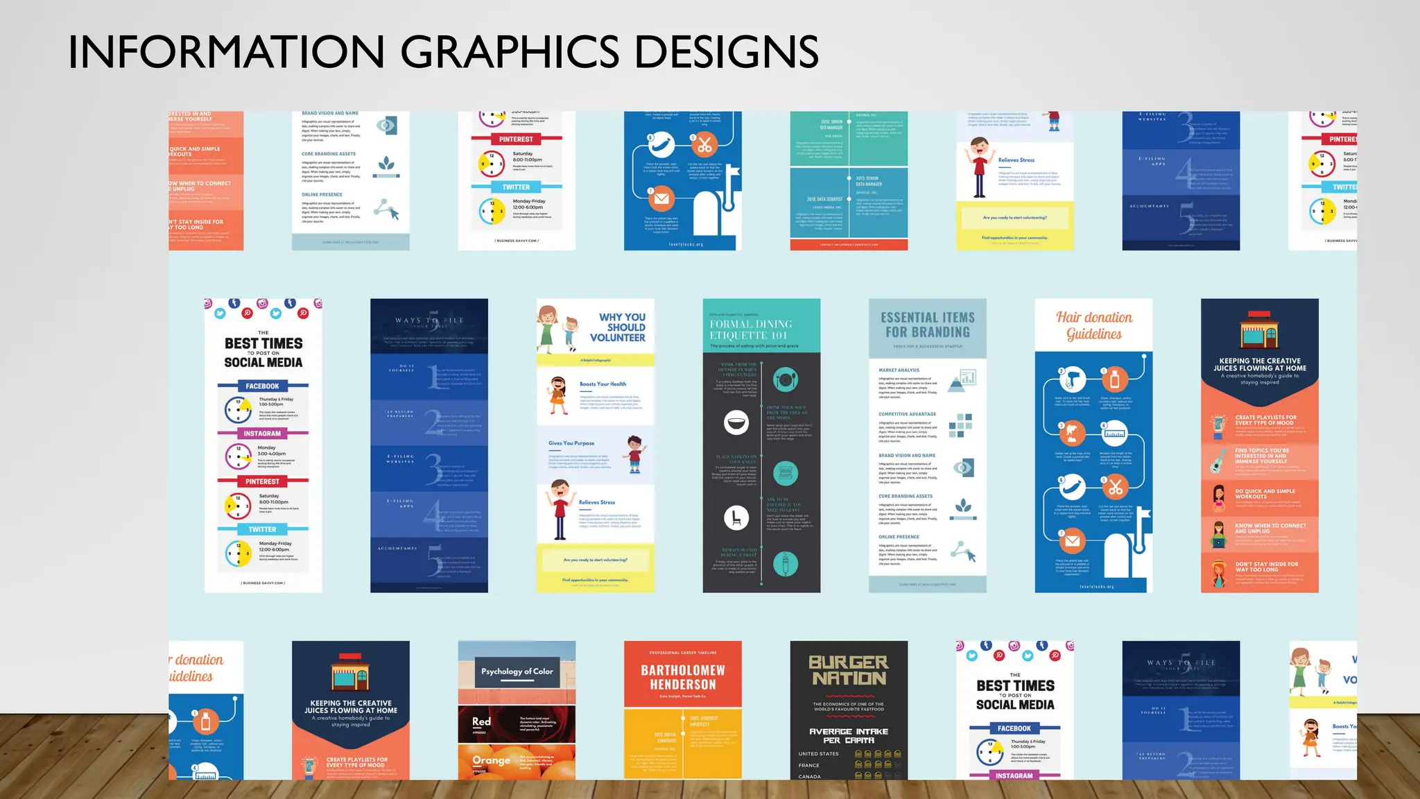 INFORMATION GRAPHICS DESIGNS
 
