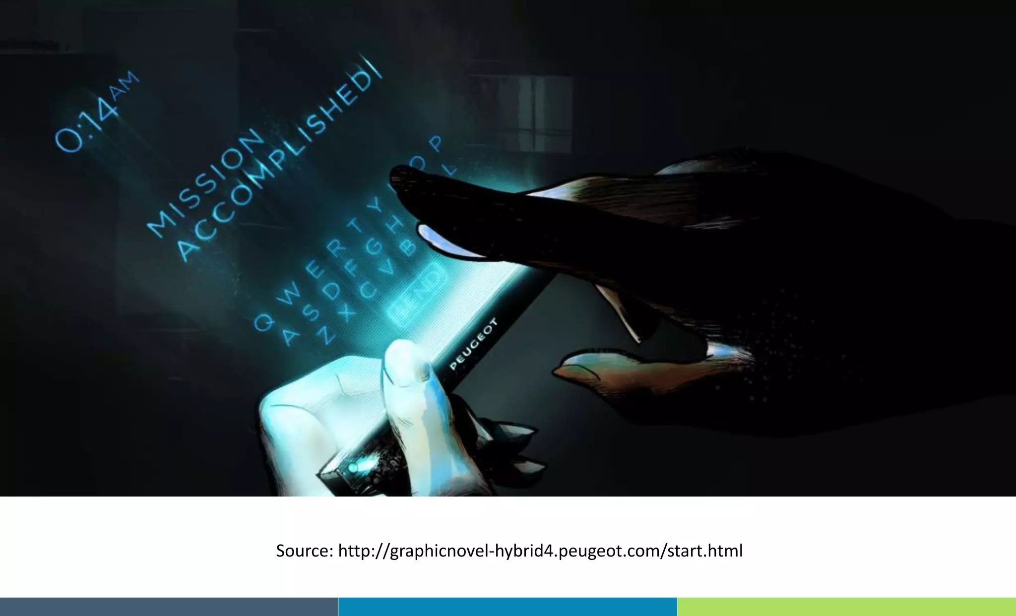 Source: http://graphicnovel-hybrid4.peugeot.com/start.html
 