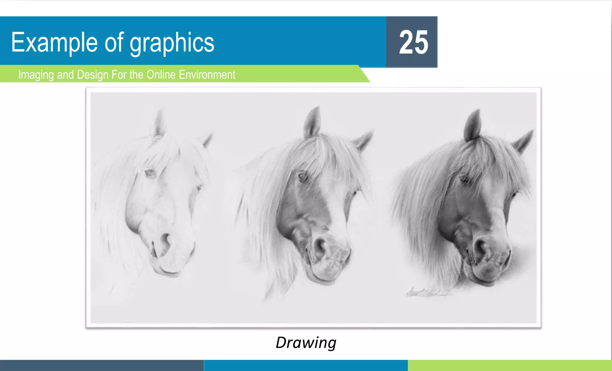 Example of graphics
Imaging and Design For the Online Environment
25
Drawing
 