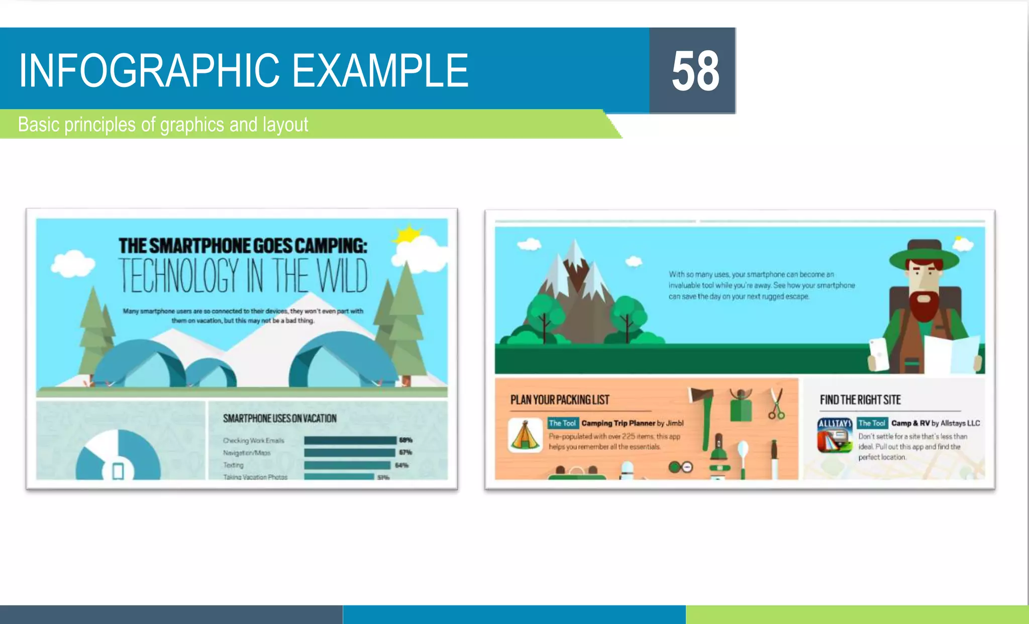 INFOGRAPHIC EXAMPLE
Basic principles of graphics and layout
58
 