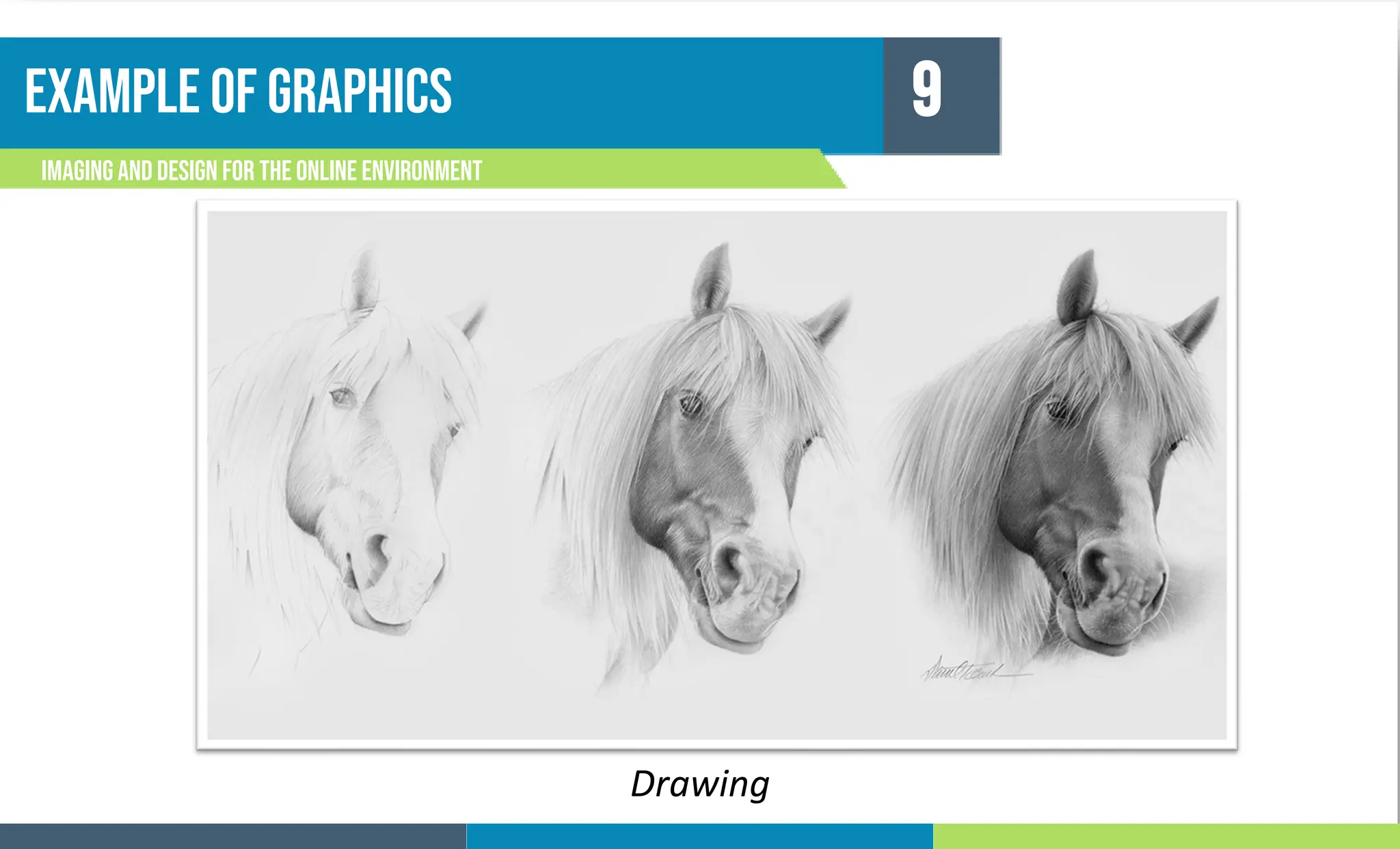 Example of graphics
Imagingand Design For the Online Environment
9
Drawing
 