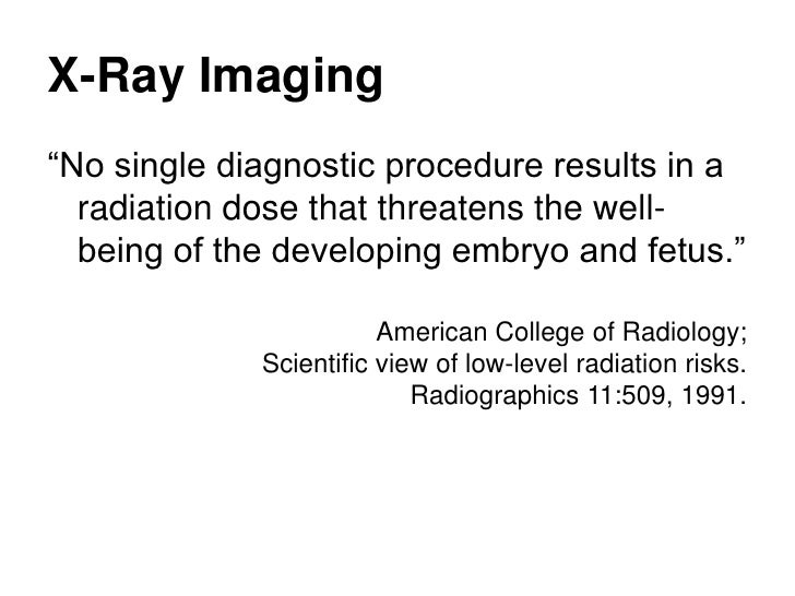 Guidelines for Diagnostic Imaging During Pregnancy