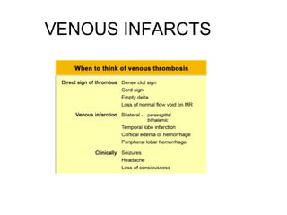 VENOUS INFARCTS
 