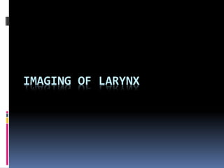 IMAGING OF LARYNX
 