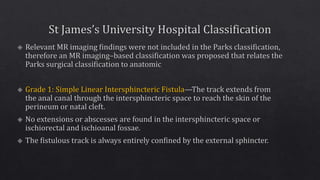 Parks Classification Radiological Imaging in perianal fistula | PPTX