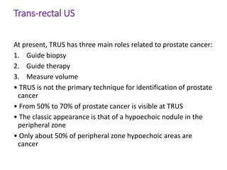 Imaging in prostatic patholgy | PPTX
