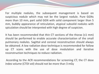 Imaging in solitary pulmonary nodule ppt | PPTX