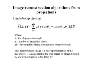 Image Projection Algorithm Imaging modalities | PPT