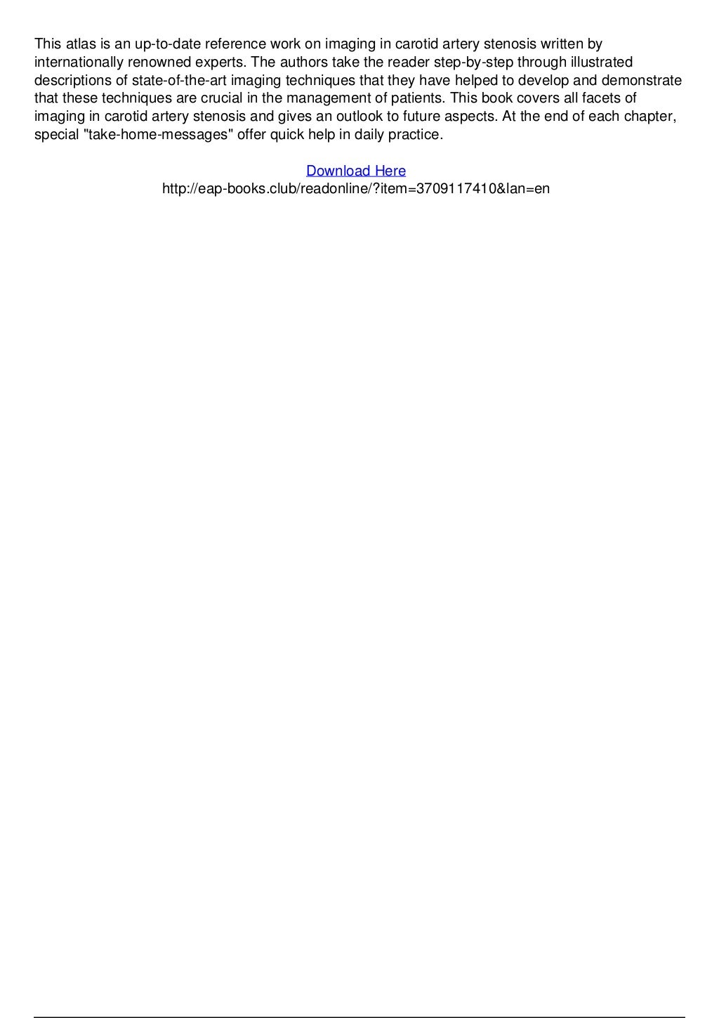 Imaging Of Carotid Artery Stenosis Pdf