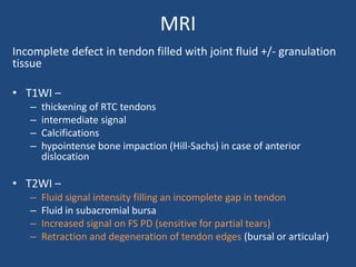 Incomplete Rthc Imaging of shoulder - Dr. Vishal Sankpal | PPTX