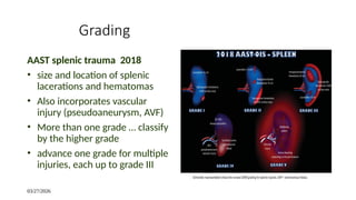 Splenic Injury Classification IMAGING OF TRAUMATIC ABDOMINAL INJURY.pptx