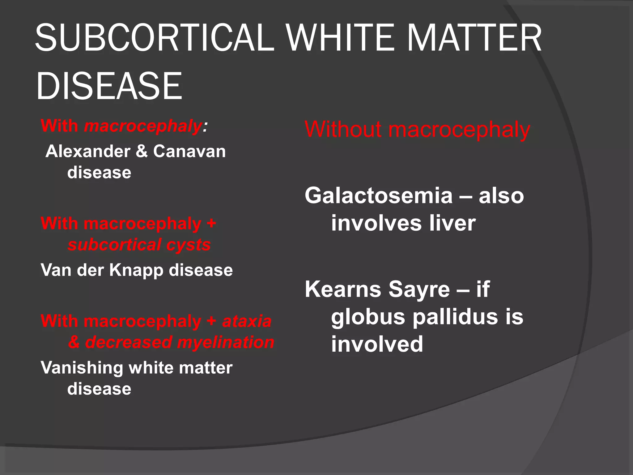 Imaging of white matter diseases | PPT