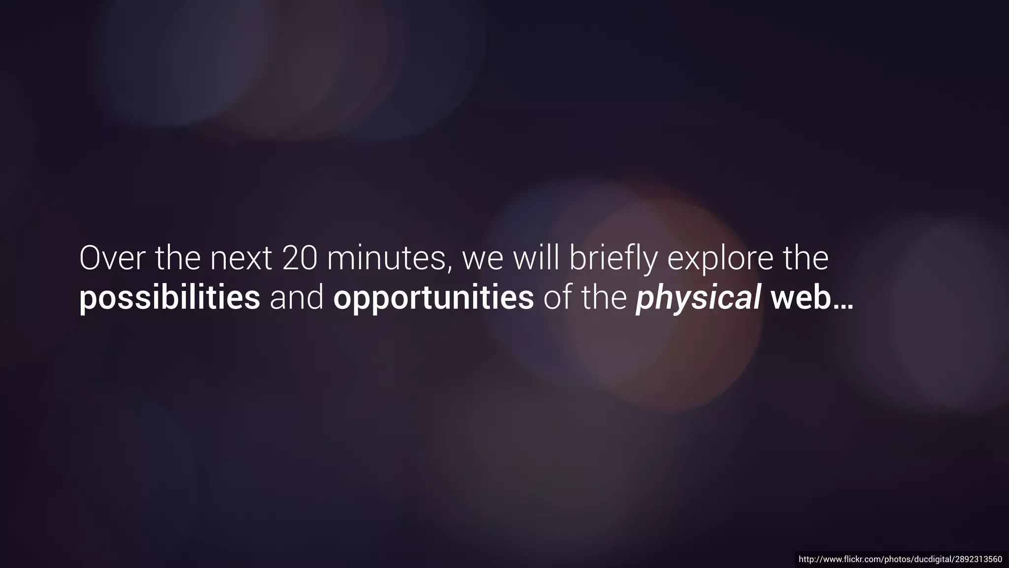 http://www.flickr.com/photos/ducdigital/2892313560
…which kind of reminds
me of the way we still
often think of the web—as
a thing you bolt on (to
products, businesses or
processes) rather than a
thing that has the potential
to drive, enhance or
disrupt them.
 