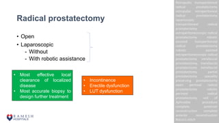 Retropubic Incision diagnosis and outline of management of localized prostate cancer for ...