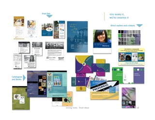Print Ads                                                                                                                                                                                                                      you name it,
                                                                                                                                                                                                                                                                                                                                                         we’ve created it

                                                                                                                                                                                                                                           In the Spirit of
                                                                                                                                                                                                                                            Reverence,                                                                                                       Direct mailers and e-blasts
                                                                                                                                                                                                                                                  Unity
                                                                                                                                                                                                                                             and
                                                                                                                                                                                                                                                 Hope




                                                                                                                                                                                                                                              In Honor of
                                                                                                                                                                                                                                              Westerly’s
                                                                                                                                                                                                                                              First                                            - Yolanda Gail Devers

                                                                                                                                                                                                                                              Responders




                                                                                                                                                                                                                                                                                                                                                                                                                                            cognitive




                                                                                                                                                                                                                                                                                                                                                                                                INTEGRATED ASSESSMENT SERVICES (IAS)
                                                                                             descriptions & information
                                                                                                                                                                                                                                                                                                                                                                                    emotional
                                                                                                                                                                                                                                                                                                                                                                                  assessments                                               assessments




                                                                                                                                                                                                                                                                                                                                                                                                1753 MASSACHUSETTS AVE,
                                                                                                                                                                                                                                                                                                                                                                                                CAMBRIDGE, MA 02140
Catalogues




                                                                                                                                                                                                                                                                                                                                                                                                IASboston.net
                                                                                                                                Due to the
                                                                                                                                artistic nature
                                                                                                                                of CF products,




and Books
                                                                                                                                pieces may
                                                                                                                                vary slightly in
                                                                                                                                shape, color




                                                                                                                                                                                                                                                                                                                                                                                                                           IAS
                                                                                                                                and pattern.




                                                                                                                                                                                                                                                                                      2012 Budget Rhode
                                                                                                                                                                                                                                                                                      Map Conference


                                                                                                                                                                                                                                                                                                                          E                 SS
                                                                                                                                                                                                                                                                                                                       GR
                                                                                                                                                               These beautiful fused glass works of art are from Chilean
                                                                                                                                                                                                                                                                                                                                                         FEBRUARY 16, 2012


                                                                                                                                                                                                                                                                                             O
                                                                                                                                                               designers Jessica Palacios and Maritza Quintero. Using their




                                                                                                                                                                                                                                                                                          PR
                                                                                                                                                               traditional and cultural techniques, a non-proﬁt coop in Chile                                                                                                                            Rhodes on the Pawtuxet
                                                                                                                                                               helps economically disadvantaged artists use high-quality                                                                                                                                 60 Rhodes Place,
                                                                                                                                                               materials and then bring their products to market for a fair                                                                                                                              Cranston, RI 02905
                                                                                                                                                               price.
                                                                                                                                                                                                                                                                                                                                                         8:30 am:
                                                                                                                                                               Pendants starting at: $32                                                                                                                                                                 Registration &
                                                                                                                                                               Earrings starting at: $28                                                                                                                                                                 Continental Breakfast
                                                                                                                                                               Plates (approx 7” square): $89                                                                                                                                                            9:00 am - 12:30 pm:
                                                                                                                                                                                                                                                                                     Join The Poverty Institute for our annual budget conference         Conference
                                                     Completely hand forged using 92.5                                              www.cityﬁndsinc.com                                                                                                                              and the unveiling of our new name.
                                                     sterling or ﬁne silver, artisans from

                                                                                                                                                                                                                                                                                     FROM POVERTY TO PROGRESS
                                                     the Karen Hill Tribe create detailed,
                                                     distinctive designs found nowhere       www.cityﬁndsinc.com
                                                                                                                                                          To schedule a show, arrange for a private viewing, or to order an item
                                                     else in the world.                                                                                   by these artists, contact your CityFinds Consultant or contact CityFinds                                                   Featuring keynote speaker Jared Bernstein, former Chief Economist
                                                                                                                                                          at info@cityﬁndsinc.com or 401-539-9886.
                                                                                                                                                                                                                                                                                     and Economic Adviser to Vice President Biden

                                                                                                                                                                                                                                                                                     Register online at: budgetconference2012.eventbrite.com




                                                                                                                                                                                                                                                                                                                                                                                                                                       !"




  To schedule a show, arrange for a private viewing, or to order an item
  by these artists, email: info@cityﬁndsinc.com or call: 401-539-9886.
                                                                                                                                                                                                                                     strong	
  roots	
  	
  	
  fresh	
  ideas	
                                                                                                                                                                18	
  
 