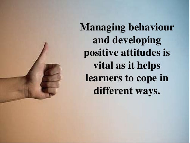 I MAKE THE DIFFERENCE : Encouraging Positive Behaviour