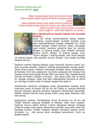 Diambil dari Swaramuslim.com
Disusun ke pdf oleh
lastexitfromtribulation@yahoo.com
 