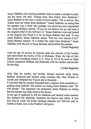 Imam Bukhari : His Life and Works