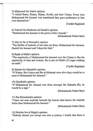 Imam Bukhari : His Life and Works