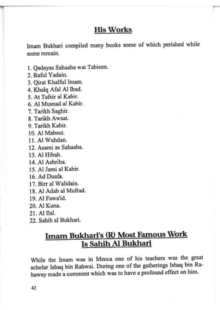 Imam Bukhari : His Life and Works