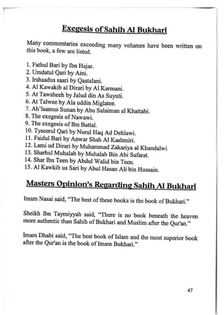 Imam Bukhari : His Life and Works