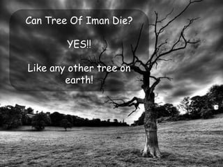 Can Tree Of Iman Die?YES!! Like any other tree on earth!