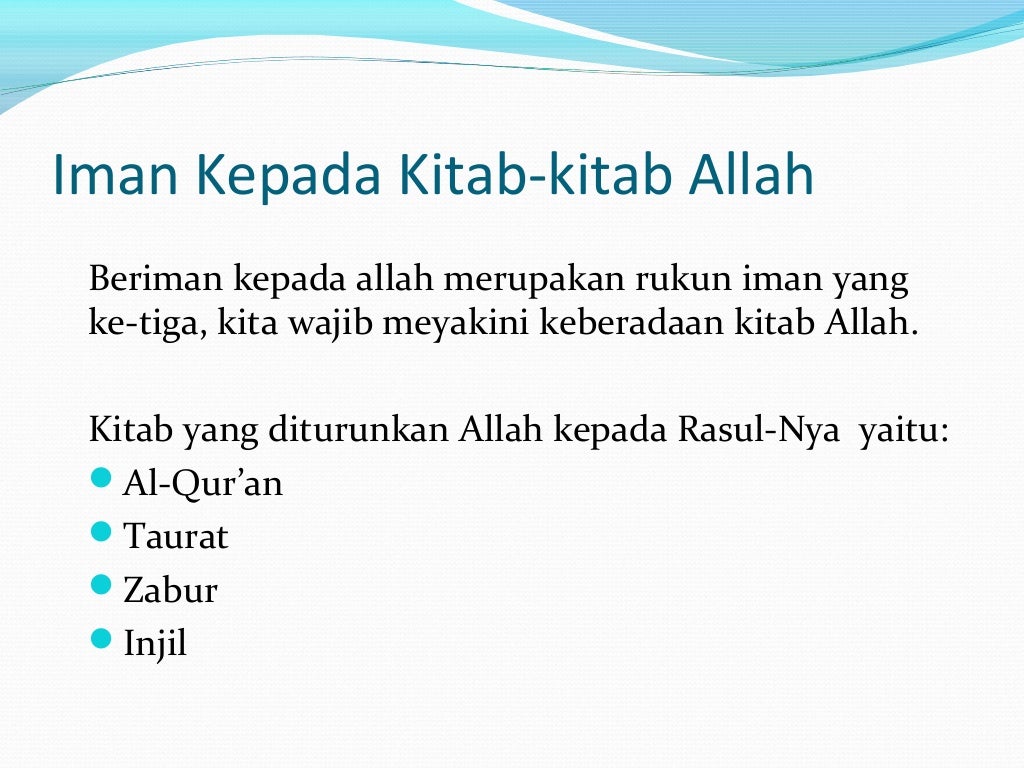 Iman Kepada Kitab Kitab Allah1