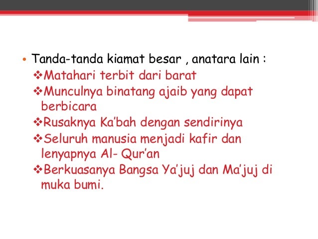 Kelas 9 Bab Iman Kepada Hari Akhir