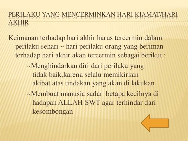 Iman Kepada Hari Kiamat