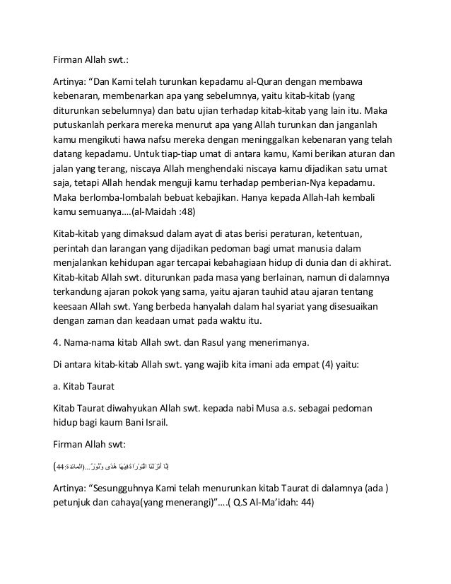 Iman Kepada Kitab
