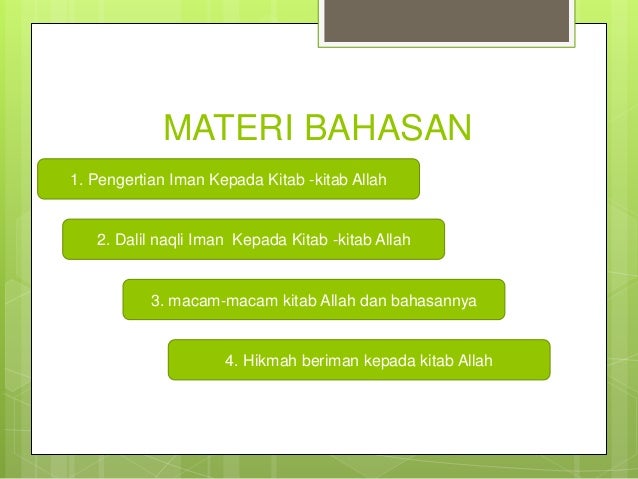 Ppt Iman Kepada Kitab Kitab Allah Nisrokhah